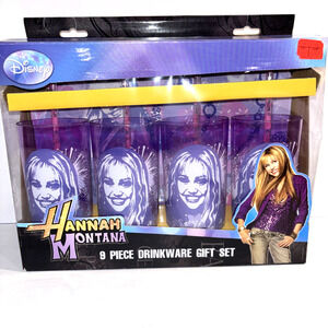 Hannah Montana Disney 9-Piece Drinkware Gift Set by Zak! – NIB – Collectible